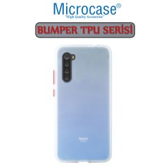 Microcase Xiaomi Redmi Note 8 Bumper Tpu Serisi Sert Kılıf - Beyaz