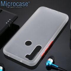 Microcase Xiaomi Redmi Note 8 Bumper Tpu Serisi Sert Kılıf - Beyaz