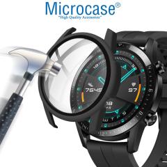 Microcase Huawei Watch GT2 46 mm Ekran Korumalı Sert Rubber Kılıf - Şeffaf