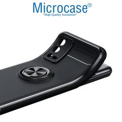 Microcase Oppo A55 Focus Serisi Yüzüklü Kılıf - Siyah