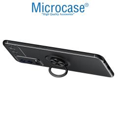 Microcase Oppo A55 Focus Serisi Yüzüklü Kılıf - Siyah