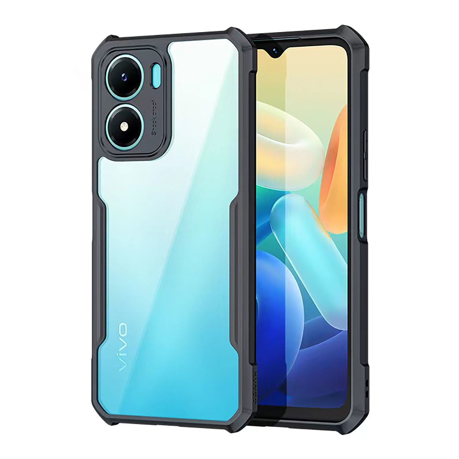 Microcase Vivo Y16 / Y02s Airbag Serisi Darbeye Dayanıklı Köşe Korumalı Tpu Kılıf - AL3370