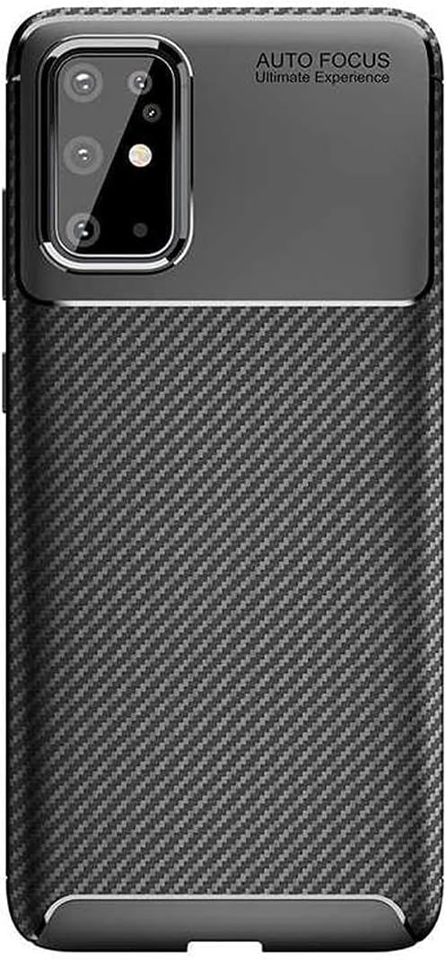 Microcase Samsung Galaxy S20 Plus Maxy Serisi Carbon Fiber Silikon Kılıf - Siyah AL3413