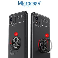 Microcase Realme C11 2021 Focus Serisi Yüzüklü Kılıf - Siyah