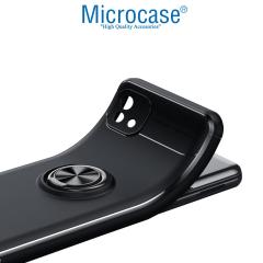 Microcase Realme C11 2021 Focus Serisi Yüzüklü Kılıf - Siyah