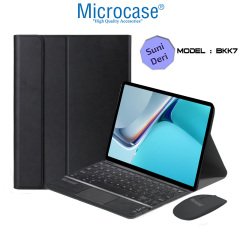 Microcase Huawei Matepad 11 2021 Bluetooth Touchpad Klavye + Bluetooth Mouse + Standlı Kılıf - BKK7