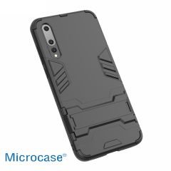 Huawei P20 Pro Alfa Serisi Armor Standlı Perfect Koruma Kılıf+Cam