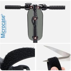 Microcase Taşınabilir Su Geçirmez 3 Bölmeli Geniş İç Hacimli Flaşörlü Scooter Bisiklet Çantası AL4249 Gri