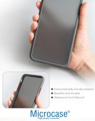 Microcase Xiaomi Redmi Note 8 Pro Bumper Tpu Serisi Sert Kılıf - Beyaz + Tempered Glass Cam Koruma