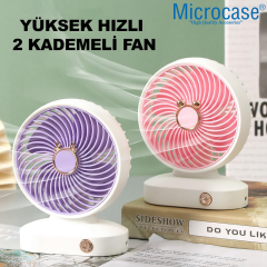 Microcase FN36 Masaüstü Şarj Edilebilir Taşınabilir Mini Fan - AL5298