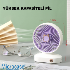 Microcase FN36 Masaüstü Şarj Edilebilir Taşınabilir Mini Fan - AL5298