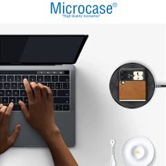 Microcase Samsung Galaxy Z Flip4 için Deri Desenli Plastik Koruma Kılıf - AL3148