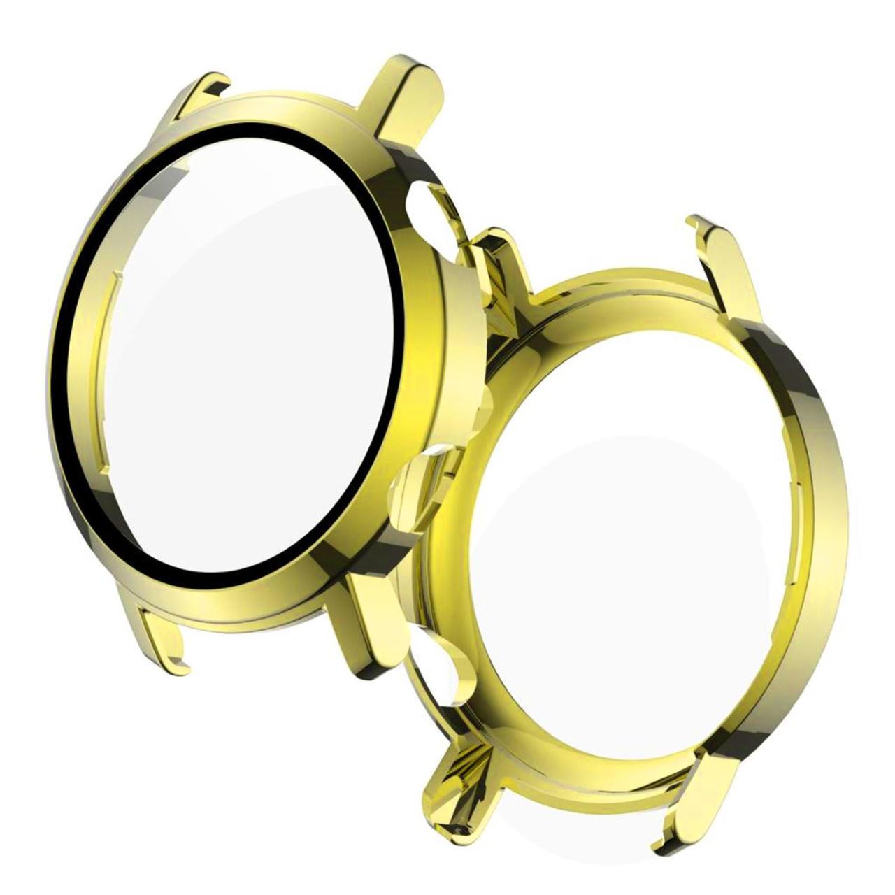 Microcase Huawei Watch GT2 46 mm Ekran Korumalı Sert Rubber Kılıf - Gold