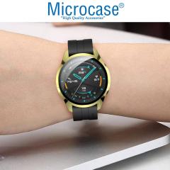 Microcase Huawei Watch GT2 46 mm Ekran Korumalı Sert Rubber Kılıf - Gold