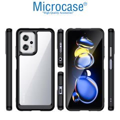 Microcase Xiaomi Poco X4 GT Shield Serisi Darbeye Dayanıklı Köşe Korumalı Yarı Esnek Plastik TPU Kılıf - Siyah