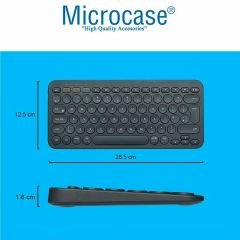 Microcase Vorcom S12 10.1 inch Tablet için Bluetooth Klavye + Tablet Standı- AL8105