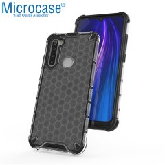 Microcase Xiaomi Redmi Note 8 Ball Serisi Sert Tpu Kılıf - Siyah + Tempered Glass Cam Koruma