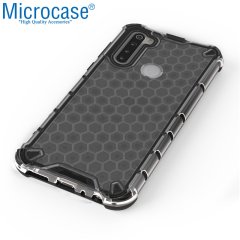 Microcase Xiaomi Redmi Note 8 Ball Serisi Sert Tpu Kılıf - Siyah + Tempered Glass Cam Koruma