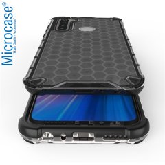 Microcase Xiaomi Redmi Note 8 Ball Serisi Sert Tpu Kılıf - Siyah + Tempered Glass Cam Koruma