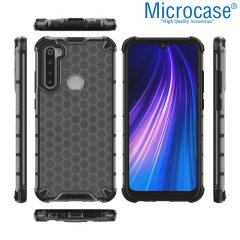 Microcase Xiaomi Redmi Note 8 Ball Serisi Sert Tpu Kılıf - Siyah + Tempered Glass Cam Koruma