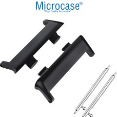 Microcase Oppo Watch 46 mm Metal Kordon Kayış Adaptörü - AL2719 Siyah