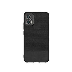 Microcase Xiaomi Redmi Note 11T Pro Fabrik Kumaş ve Deri Desen Kılıf - Siyah