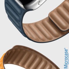 Microcase Apple Watch 8 41 mm Uyumlu Mıknatıslı Deri Kordon Kayış - KY24-1