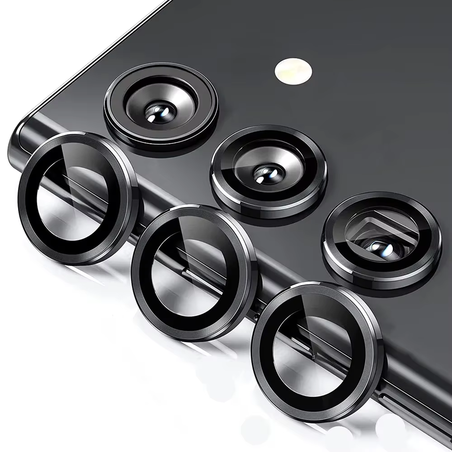 Microcase Samsung Galaxy S25 Plus Kamera Camı Lens Koruyucu Halka Set - AL8114