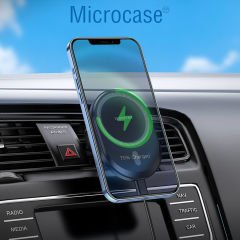 Microcase Manyetik Kablosuz Şarjlı Araç İçi Izgaralıktan Telefon Tutucu - AL4676
