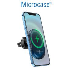 Microcase Manyetik Kablosuz Şarjlı Araç İçi Izgaralıktan Telefon Tutucu - AL4676
