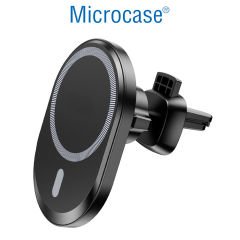 Microcase Manyetik Kablosuz Şarjlı Araç İçi Izgaralıktan Telefon Tutucu - AL4676