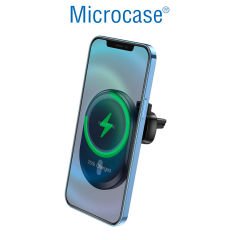 Microcase Manyetik Kablosuz Şarjlı Araç İçi Izgaralıktan Telefon Tutucu - AL4676