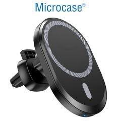 Microcase Manyetik Kablosuz Şarjlı Araç İçi Izgaralıktan Telefon Tutucu - AL4676