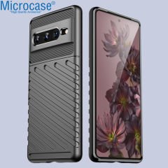 Microcase Google Pixel 7 Pro Thunder Serisi Darbeye Dayanıklı Silikon Kılıf - Siyah AL3421