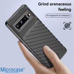 Microcase Google Pixel 7 Pro Thunder Serisi Darbeye Dayanıklı Silikon Kılıf - Siyah AL3421