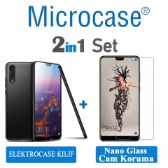 Huawei P20 Elektrocase Serisi Silikon TPU Kılıf + Ekran Koruma