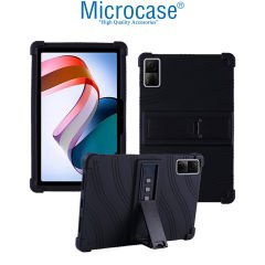 Microcase Xiaomi Redmi Pad 10.61 inch Tablet için Standlı Silikon Kılıf - Siyah AL3309