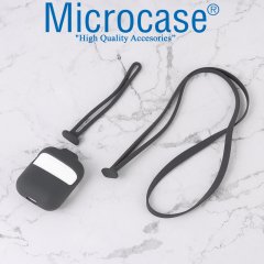 Microcase Airpods Boyun Askılıklı Silikon Koruma 3in1 Set - Kırmızı
