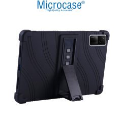 Microcase Xiaomi Redmi Pad 10.61 inch Tablet için Standlı Silikon Kılıf - Siyah AL3309