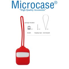 Microcase Airpods Boyun Askılıklı Silikon Koruma 3in1 Set - Kırmızı
