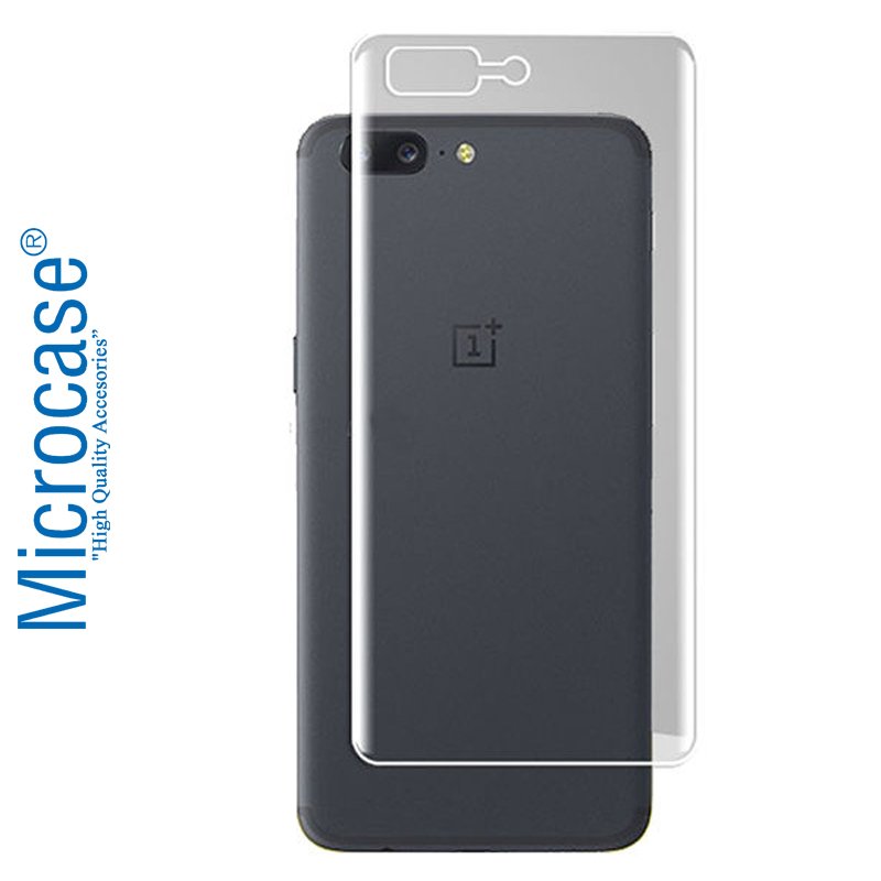 Microcase OnePlus 5 Full Arka Kaplama TPU Soft Koruma Filmi