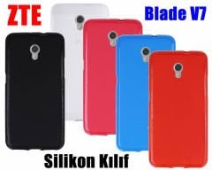 Zte Blade V7 Silikon Soft TPU Gell Kılıf + Tempered Glass