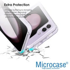 Microcase Samsung Galaxy Z Flip5 Sert Kristal Kapak Kılıf - Şeffaf AL3155
