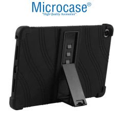 Microcase Lenovo Tab M10 Plus TB125FU 10.61 inch (3.Nesil) Standlı Silikon Kılıf - Siyah AL3309