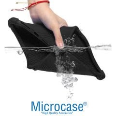 Microcase Lenovo Tab M10 Plus TB125FU 10.61 inch (3.Nesil) Standlı Silikon Kılıf - Siyah AL3309