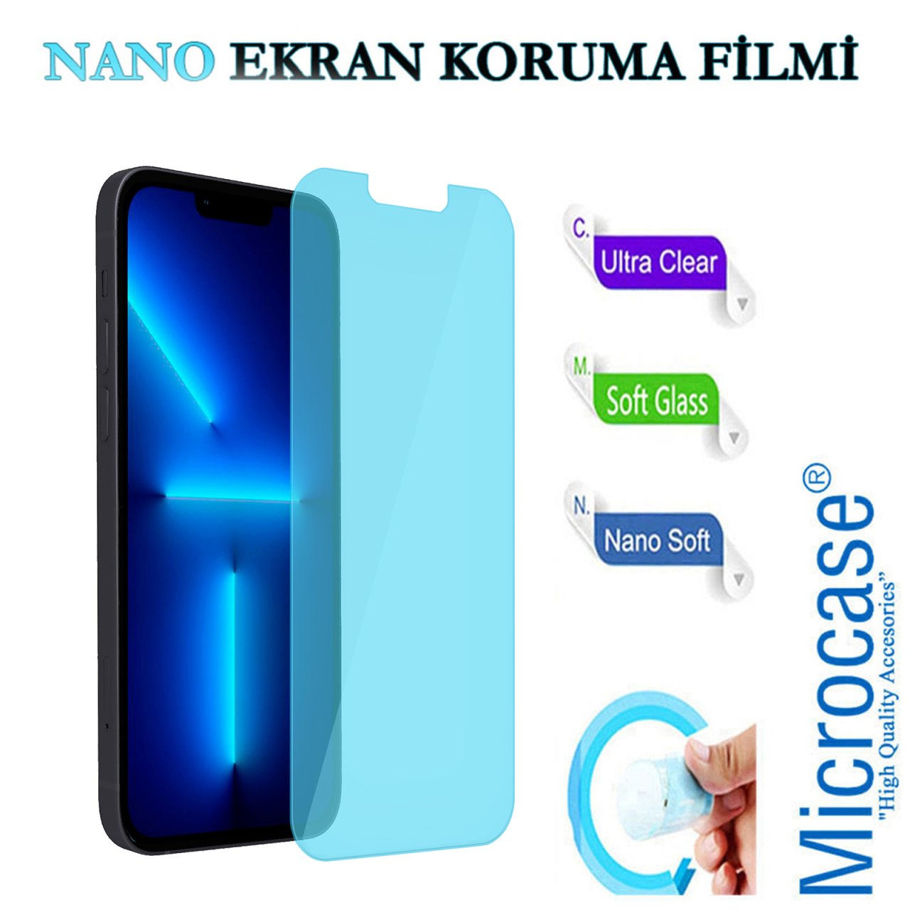 Microcase iPhone 13 Pro Max Nano Esnek Ekran Koruma Filmi