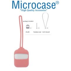 Microcase Airpods Boyun Askılıklı Silikon Koruma 3in1 Set - Pembe