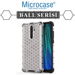 Microcase Xiaomi Redmi Note 8 Pro Ball Serisi Sert Tpu Kılıf - Şeffaf + Tempered Glass Cam Koruma