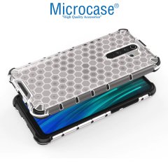 Microcase Xiaomi Redmi Note 8 Pro Ball Serisi Sert Tpu Kılıf - Şeffaf + Tempered Glass Cam Koruma