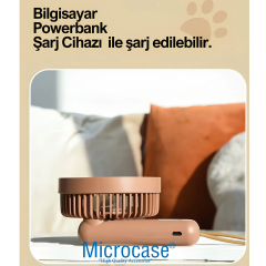 Microcase FN48 Bilek Askılı Şarj Edilebilir Elde Taşınabilir Mini Fan - AL5300